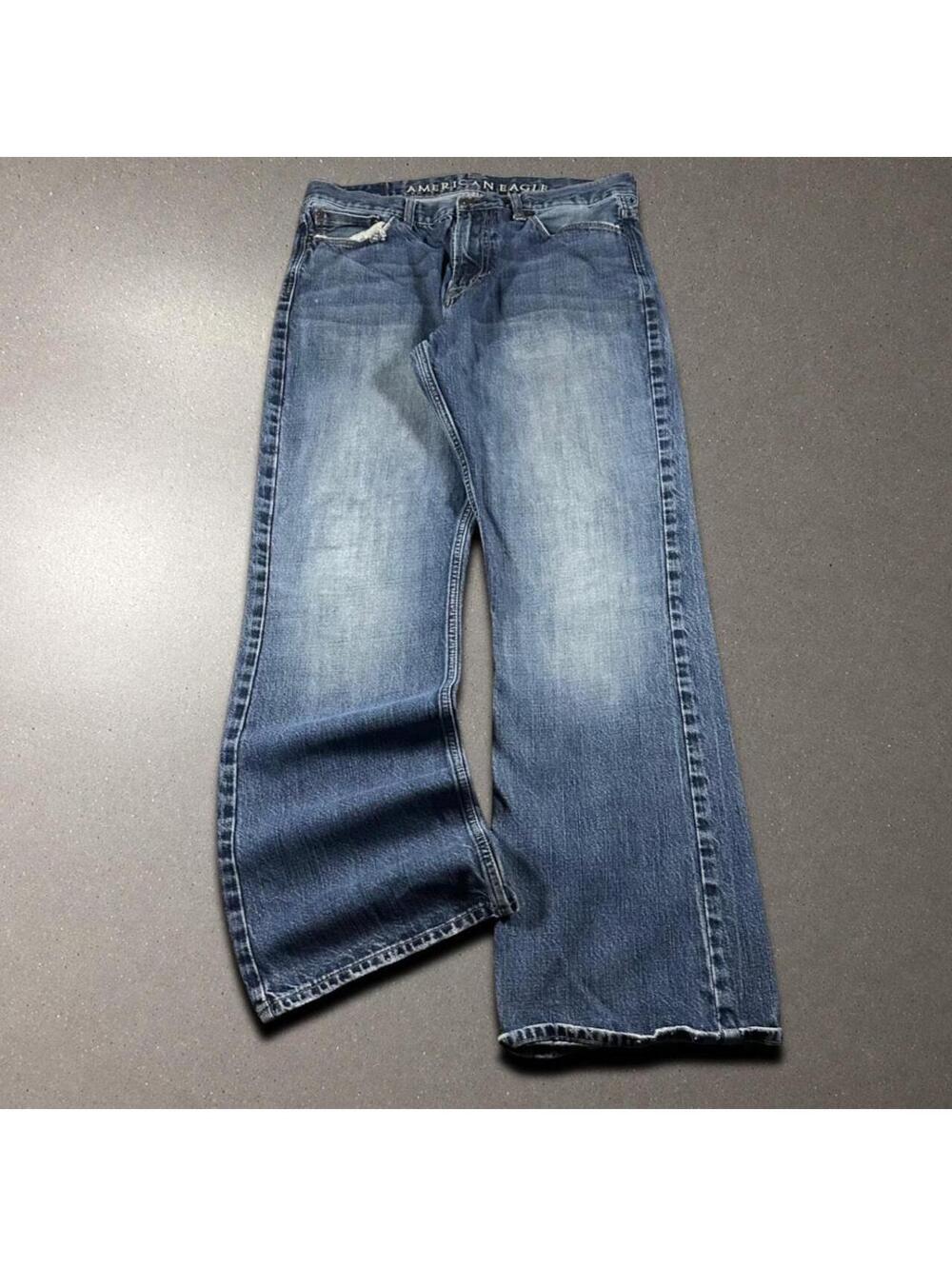 Y2K Grunge Rockstar Archive American Eagle Faded Bootcut Jeans - Fits 33x30.5!